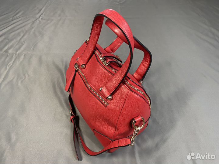 Сумка натуральная кожа красная Eleganzza Caravella