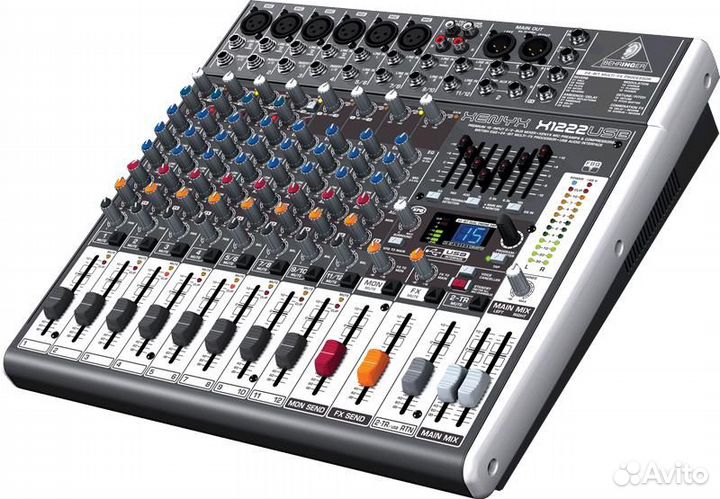 Behringer X1222USB - микшер,4моно,4стер канала FX