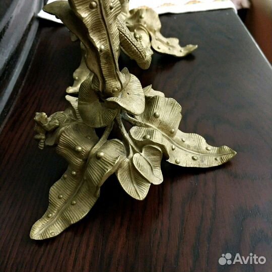 Подсвечники антикварные бронза/позолота