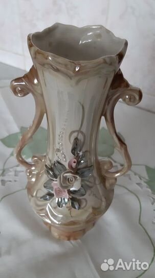 Вазочка керамика глазурь, объёмный декор. Новая