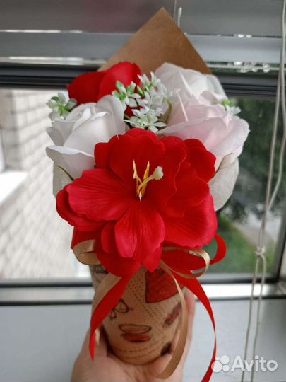 Букет из мыльных цветов