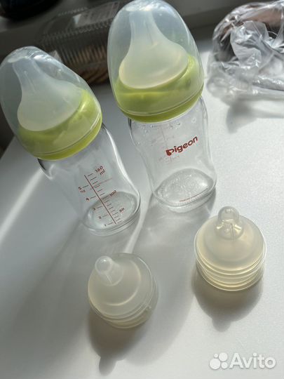 Бутылочки pigeon и соски с рождения
