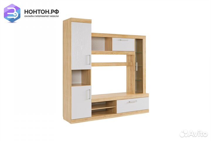 Мини-стенка Макси дуб сонома / белое дерево