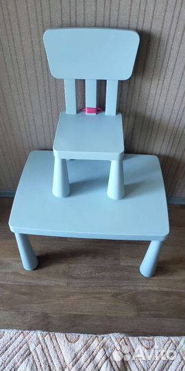 Детский стол и стул IKEA маммут