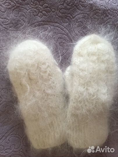 Пуховые варежки