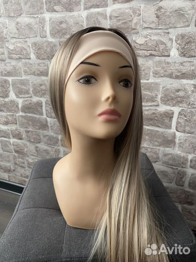 Парик блонд длинный на резинке