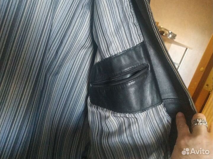 Кожаная куртка мужская 54 56
