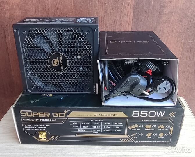 Блоки питания Zumax, HP850W, Corsair, ACD CSH1000V