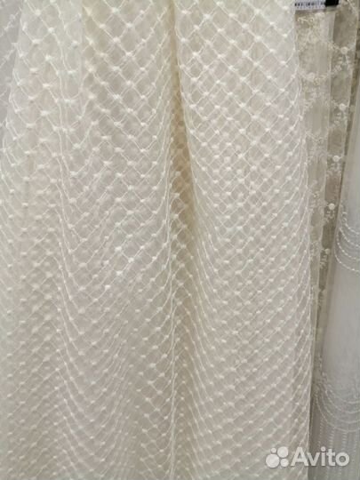 Тюль с вышивкой, готовые комплекты