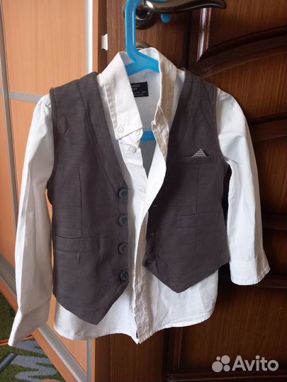Рубашка с жилеткой 110р