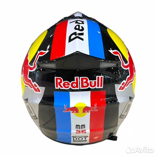 Мотошлем кроссовый Red Bull защитный шлем на мото