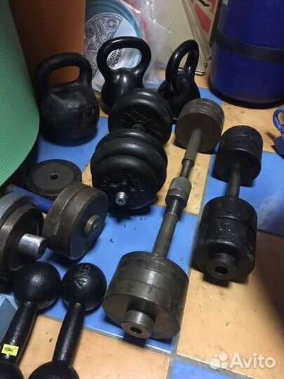 Гантели, гири, штанги
