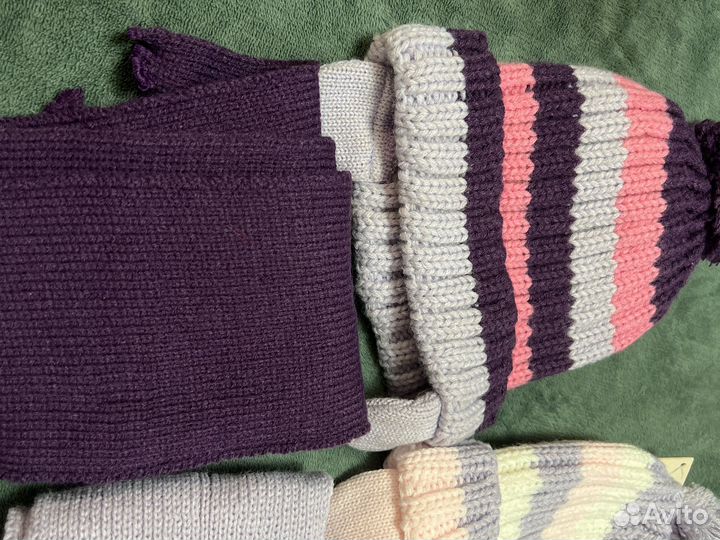 Набор шапка и шарф детский новый Польша 3-6