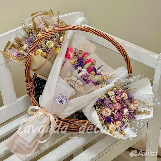 Букеты из сухоцветов