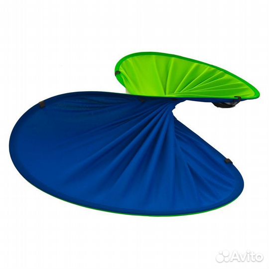 Складной фон хромакей 240х240 см синий/зелёный