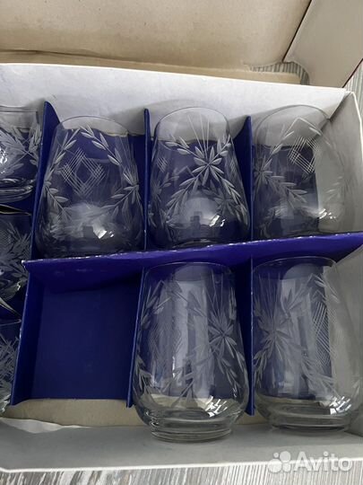 Бокалы + рюмки из хрусталя
