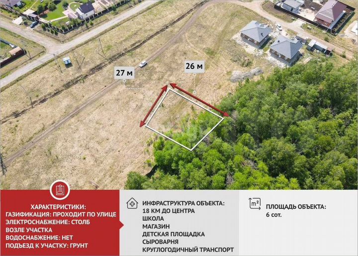 Участок 6 сот. (ИЖС)