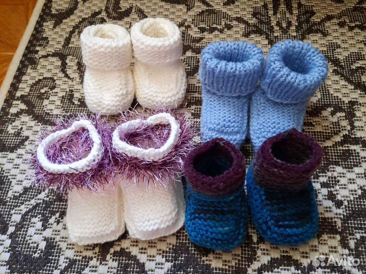 Пинетки,ручная работа (0 -6 мес)
