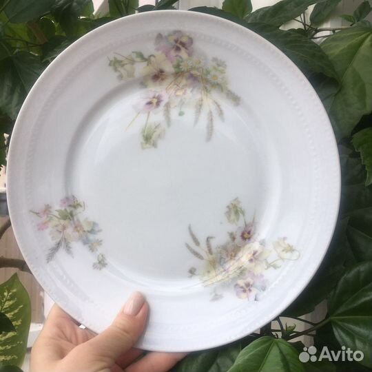 Тарелка фарфор товарищества М.С.Кузнецова