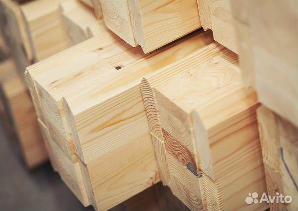 Брус клееный профилированный лиственница / сосна