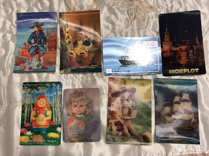 Календарики. Переливающиеся. Года разные