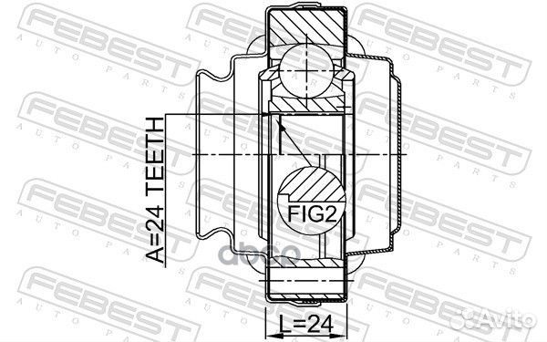 Шрус внутренний задний 24X80 BMW 3 E90/E91 1911