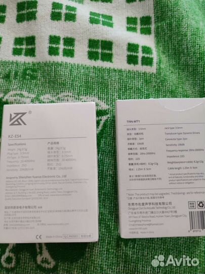 Наушники KZ.TRN-MT-1. KZ-ES4