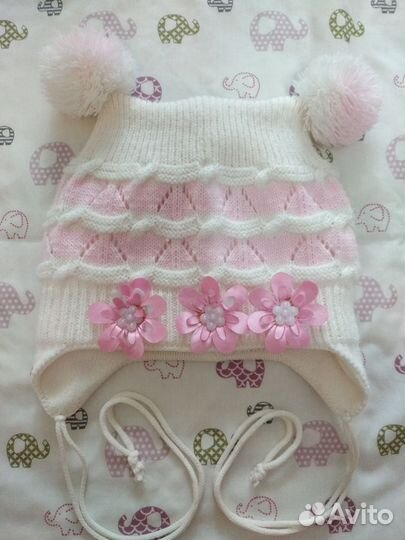 Шапка демисезонная для девочки (на - 4-7 лет)