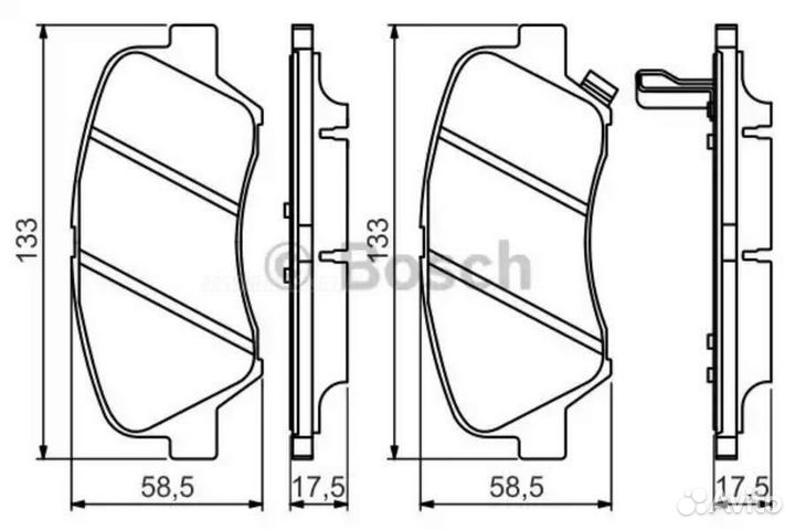 Bosch 0 986 494 563 Колодки тормозные дисковые (с