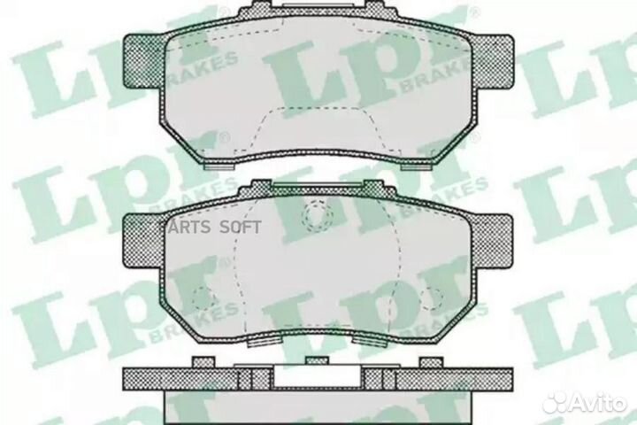 LPR 05P505 Колодки тормозные honda civic 1.4-1.6 9