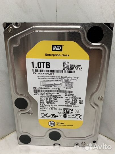 Hdd 1tb WD Gold, Re