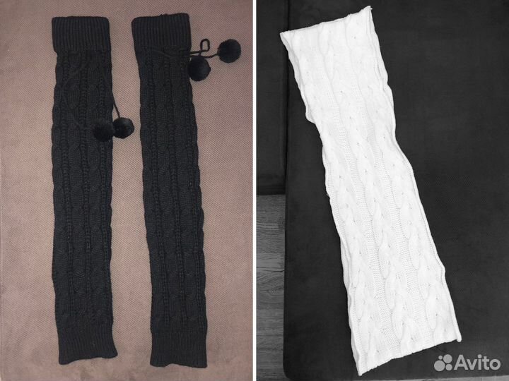 Гетры, шарф снуд-хомут новые вязаные