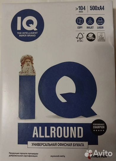Бумага для печати IQ Allround белая a4