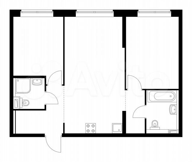 2-к. квартира, 63,4 м², 18/24 эт.
