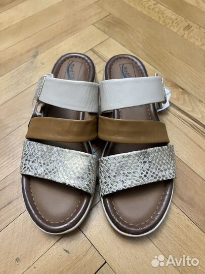 Женские Шлепки кожаные