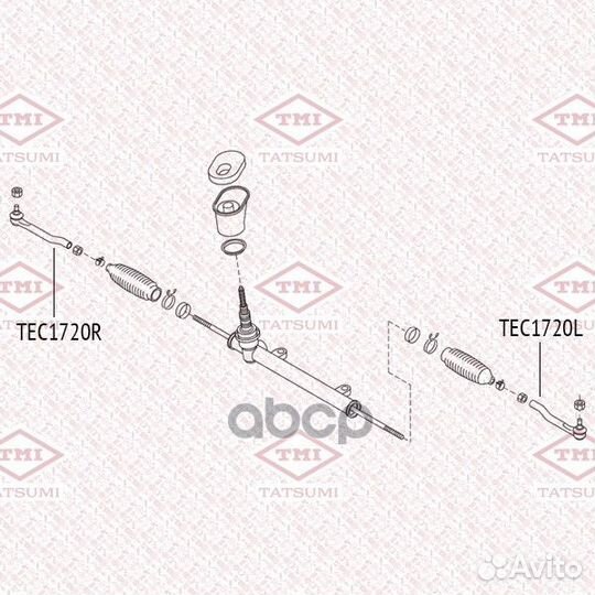 Наконечник тяги рулевой TEC1720R tatsumi