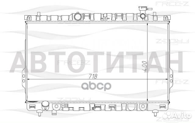 Радиатор системы охлаждения hyundai Santa Fe 01- f