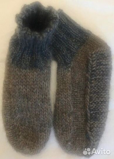 Домашние тапочки вязаные