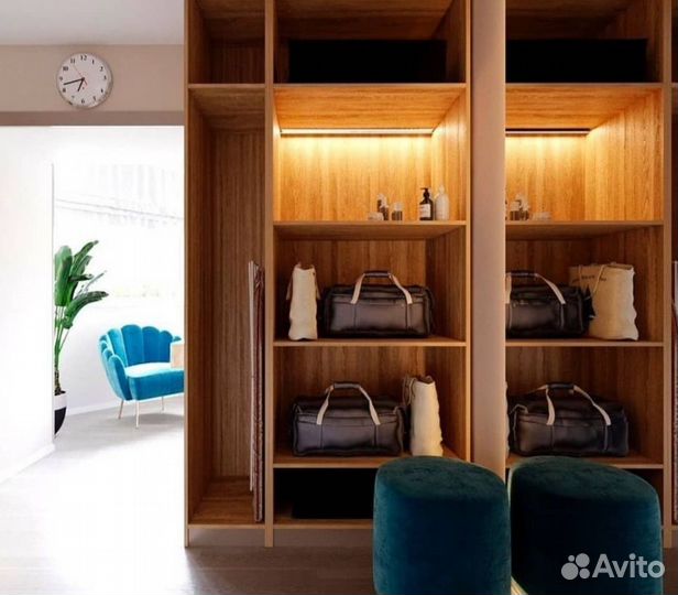 Гардеробная с подсветкой