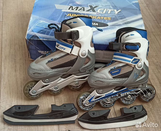 Ролики и коньки 2в1 раздвижные р. 30-33