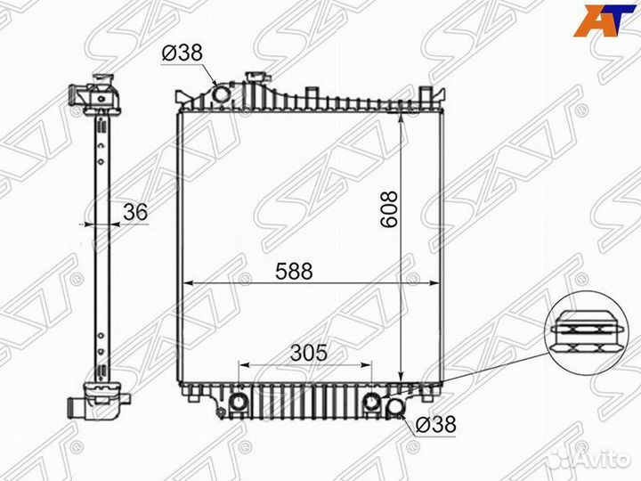 Радиатор охлаждения охлаждения Форд Эксплорер 07