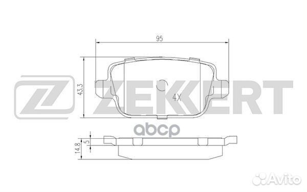 Колодки торм. диск. задн. Ford Focus II 05- Ga
