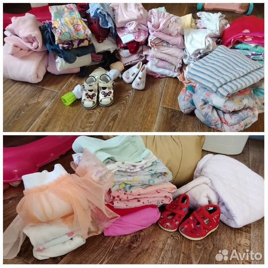 Огромный пакет вещей для девочки 62-74