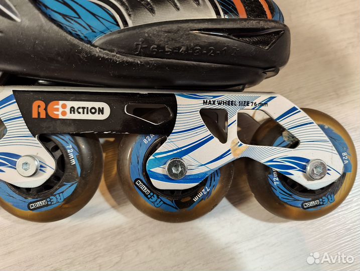 Ролики Reaction р.31-36 + защита Roces