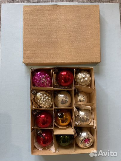 Набор елочных игрушек СССР миди