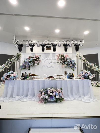 Оформление свадебных залов, выездных регистраций