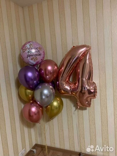 Шары с гелием, коробка с шарами, цифры, фигуры