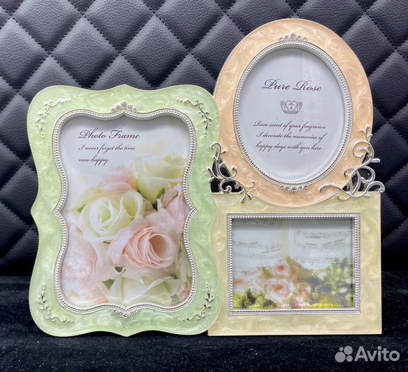 Фоторамка металлическая на 3 фото