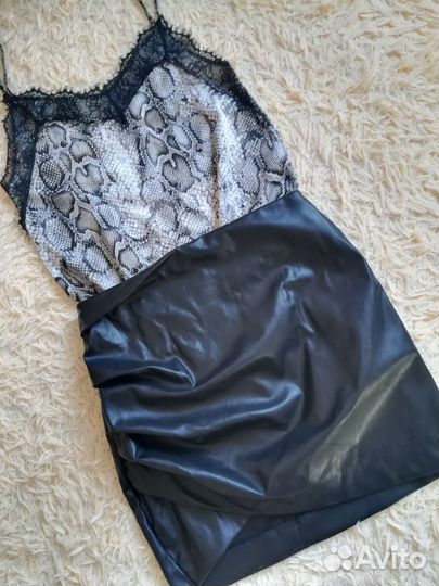 Кожаная юбка