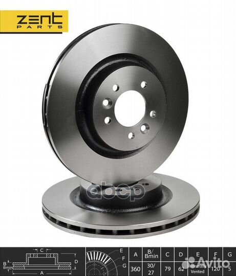 Z06119 диск тормозной передний Land Rover Rang